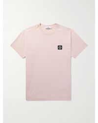 Stone Island - Logo-Appliquéd Garment-Dyed Cotton-Jersey T-Shirt - Lyst