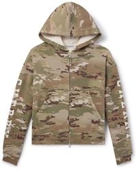 CHERRY LA - Logo-appliquéd Camouflage-print Cotton-jersey Zip-up Hoodie - Lyst