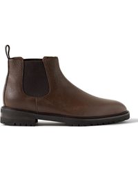Manolo Blahnik - Brompton Shearling-lined Full-grain Leather Chelsea Boots - Lyst