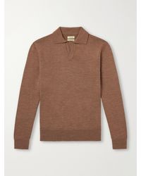De Bonne Facture - Merino Wool Polo Sweater - Lyst