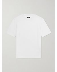 ZEGNA - Oasi Knitted Linen T-Shirt - Lyst