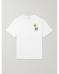 Loewe - Cotton Embroidery Relaxed Tee - Lyst