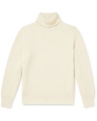 De Petrillo - Ribbed Merino Wool And Cashmere-blend Rollneck Sweater - Lyst