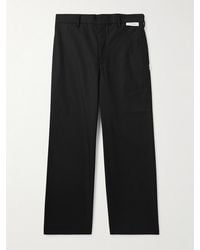 WTAPS - Straight-leg Cropped Canvas Trousers - Lyst