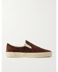 Tom Ford - Perforated Suede Slip-on Sneakers - Lyst