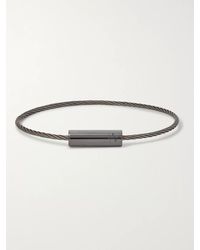 Le Gramme - Le Câble 5 Brushed Sterling Silver And Ceramic Bracelet - Lyst