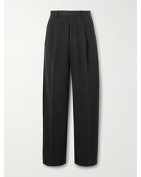 AURALEE - Straight-leg Pleated Super 180s Wool-flannel Trousers - Lyst