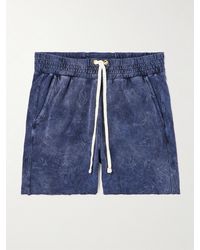 Les Tien - Yacht Straight-Leg Garment-Dyed Cotton-Jersey Drawstring Shorts - Lyst