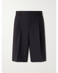 Ami Paris - Low-Waist Wide-Leg Cotton Bermuda Shorts - Lyst