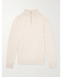 Hartford - Cotton And Cashmere-Blend Half-Zip Sweater - Lyst