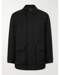 Tom Ford - Suede-Trimmed Cotton-Blend Twill Jacket - Lyst