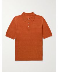 Anderson & Sheppard - Linen Polo Shirt - Lyst