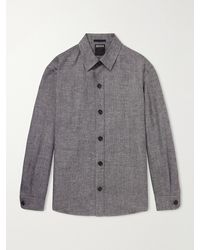 ZEGNA - Cashmere, Linen And Silk-Blend Overshirt - Lyst
