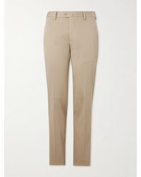 Loro Piana - Slim-fit Tapered Stretch-cotton Twill Trousers - Lyst