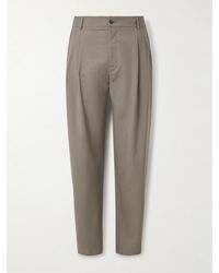 De Bonne Facture - Gerade geschnittene Hose aus Wolle mit Falten - Lyst