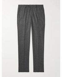 Rubinacci - Luca Slim-Fit Tapered Wool-Flannel Trousers - Lyst