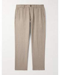 NN07 - Aden 1454 Straight-leg Linen Suit Trousers - Lyst