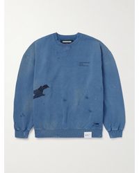 Neighborhood - Savage Sweatshirt aus Baumwoll-Jersey mit Logostickerei und Applikation in Distressed-Optik - Lyst