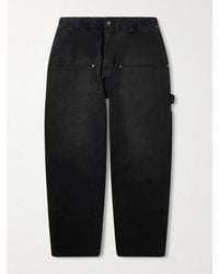 Willy Chavarria - Toluca Oversized Wide-Leg Distressed Cotton-Canvas Trousers - Lyst