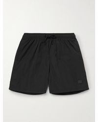FRAME - Straight-Leg Short-Length Logo-Appliquéd Swim Shorts - Lyst