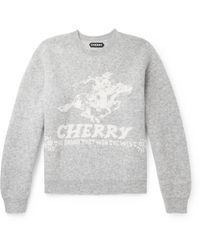 CHERRY LA - Intarsia-knit Alpaca-blend Sweater - Lyst