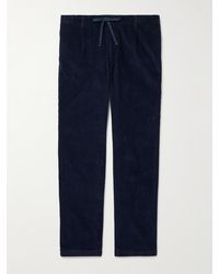 Hartford - Tanker Slim-Fit Straight-Leg Cotton-Corduroy Drawstring Trousers - Lyst