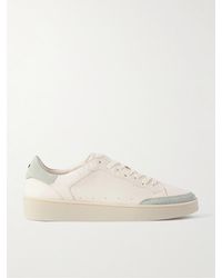 Canali - Suede-trimmed Leather Sneakers - Lyst