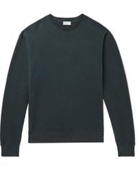 Saint Laurent - Logo-embroidered Cotton-jersey Sweatshirt - Lyst