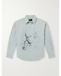 Enfants Riches Deprimes - Repaired Everyday Striped Printed Cotton Oxford Shirt - Lyst