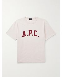 A.P.C. - Marcus Logo-Print Organic Cotton-Jersey T-Shirt - Lyst