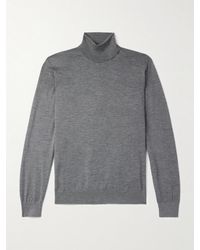 ZEGNA - Cashmere And Silk-blend Rollneck Sweater - Lyst
