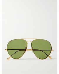 Gucci - Aviator-style Gold-tone Sunglasses - Lyst