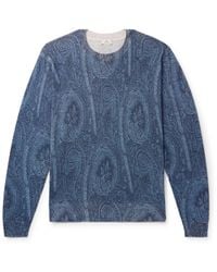 Etro - Paisley-print Silk And Cashmere-blend Sweater - Lyst