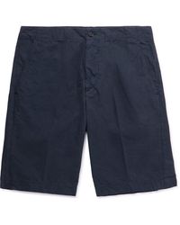 Aspesi - Straight-leg Garment-dyed Cotton Bermuda Shorts - Lyst