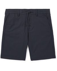 NN07 - Seb 1680 Straight-leg Organic Cotton-blend Twill Drawstring Shorts - Lyst