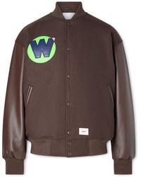WTAPS - Logo-Appliquéd Panelled Melton Wool-Blend Jacket - Lyst