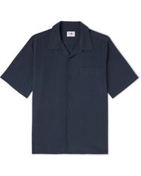 NN07 - Julio 1040 Convertible-collar Stretch Organic Cotton-seersucker Shirt - Lyst