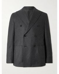 Caruso - Double-Breasted Wool Blazer - Lyst