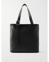 Loewe - Loop Logo-debossed Full-grain Leather Tote Bag - Lyst