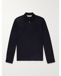 Canali - Wool Half-Zip Polo Shirt - Lyst