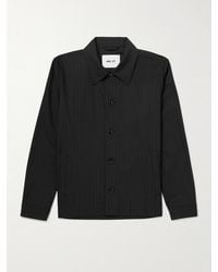 NN07 - Zander 10037 Pinstriped Recycled Woven Jacket - Lyst