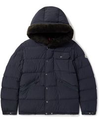 Moncler - Marcelettes Faux Shearling-Trimmed Quilted Shell Down Jacket - Lyst
