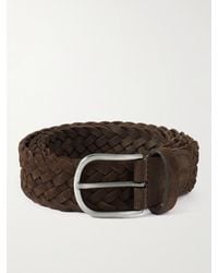 Anderson's - 3.5Cm Woven Suede Belt - Lyst