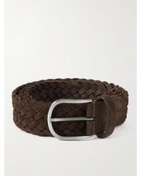 Anderson's - 3.5cm Woven Suede Belt - Lyst