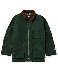 Drake's - Corduroy-trimmed Waxed-cotton Jacket - Lyst