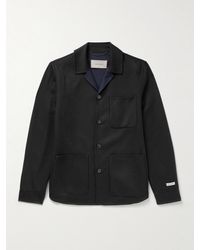 Canali - Camp-Collar Wool-Blend Felt Overshirt - Lyst
