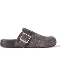 Loewe - Brushed-Suede Clogs - Lyst