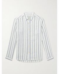 Oliver Spencer - New York Special Striped Cotton And Linen-Blend Shirt - Lyst