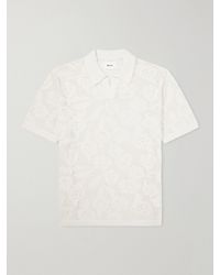 NN07 - Ryan Flower 60019 Knitted Cotton Polo Shirt - Lyst