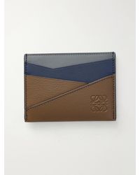 Loewe - Puzzle Anagram-Debossed Panelled Leather Cardholder - Lyst